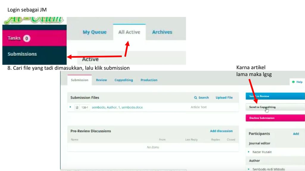 Cara Back Issued OJS 3 Editor Memastikan Template Jurnal Sudah Sesuai